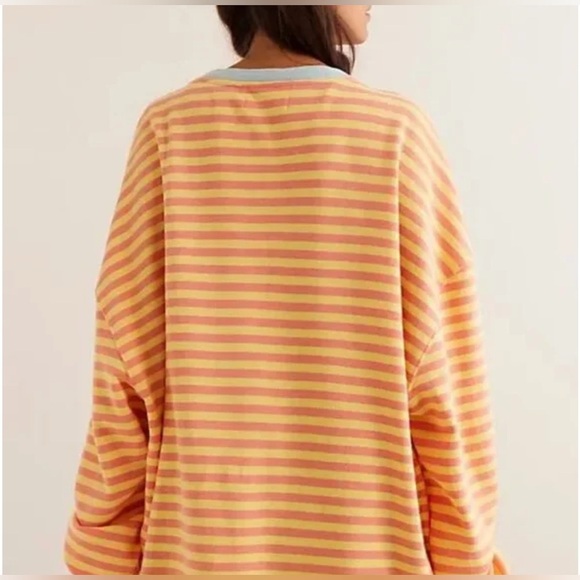 Free people Classic Striped Oversized Crewneck - Picture 3 of 5